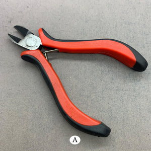 DIY Beads Scissors Pliers Accessories Set Red Steel