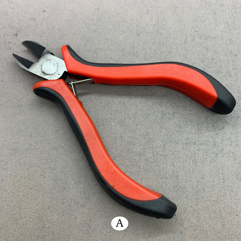 DIY Beads Scissors Pliers Accessories Set Red Steel