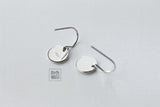Minimalist 925 Sterling Silver Geometric Round Hook Earrings