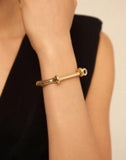 European American 925 Silver 14K Lockring Bracelet Jewelry
