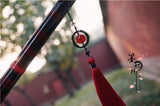 Chinese Vintage Natural Stone Tassel Bead Pendant for Hanfu Cheongsam