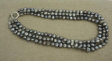 8mm Gray Baroque Freshwater Pearl Necklace - Wedding Birthday Gift