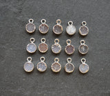 7mm Druzy Stone Pendant, Mini Crystal Charms for Jewelry