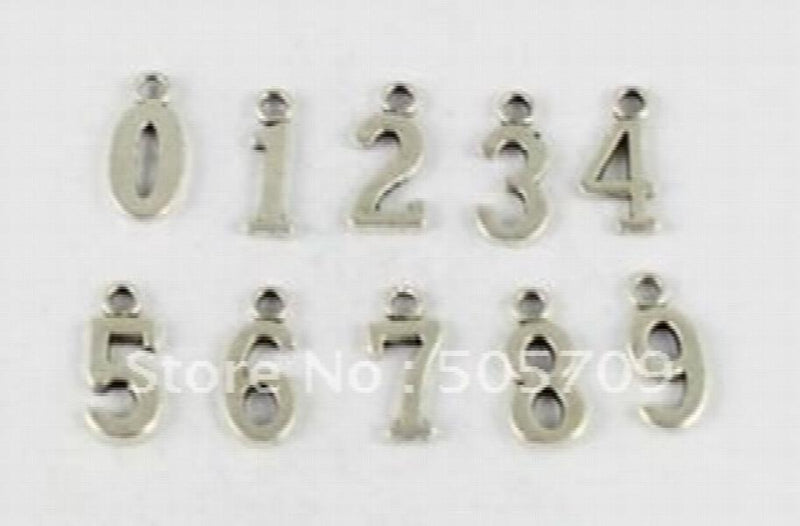 Tibetan Silver Number Charms Set - 160 Pcs Assorted Numbers