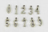 Tibetan Silver Number Charms Set - 160 Pcs Assorted Numbers