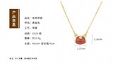 Red Agate Tiger Zodiac Pendant S925 Sterling Silver Plated Jewelry Set