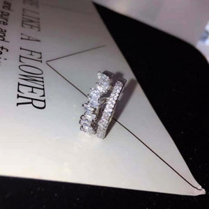 Baguette CZ Adjustable Women Ring Bridal Wedding Party Rings R-222