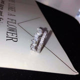 Baguette CZ Adjustable Women Ring Bridal Wedding Party Rings R-222