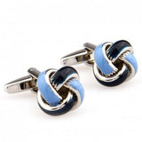Metal Knot Cufflink Cuff Link 2 Pairs Set