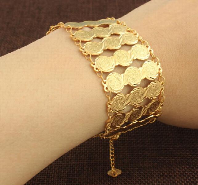 Money Wide Coin Bracelet African/Arab Jewelry