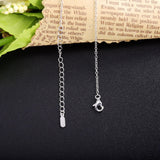 SloveCabin 925 Silver Zircon Bead Pendant Necklace Party Jewelry