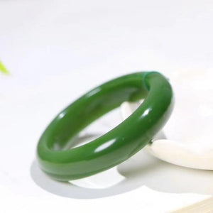 Natural Hetian Jade Green Bracelet 54mm-64mm