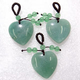 25mm Natural Stone Quartz Heart Pendant for DIY Jewelry Making