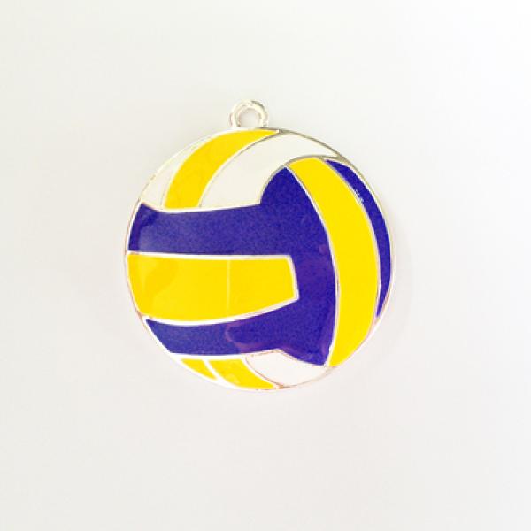 10pcs /lot Full Enamel Volleyball Pendant For Kids Necklace Making