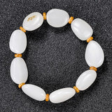 Zheru Hetian Jade Rough Bracelet for Men and Women