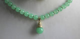 8mm Shell Pearl Mixed Jades Necklace with Blue Jades Pendant
