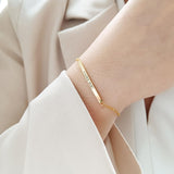 Personalised Name Bar Bracelet, Stainless Steel Nameplate