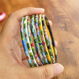 Vintage Beijing Cloisonne Enamel Bracelet Large Size