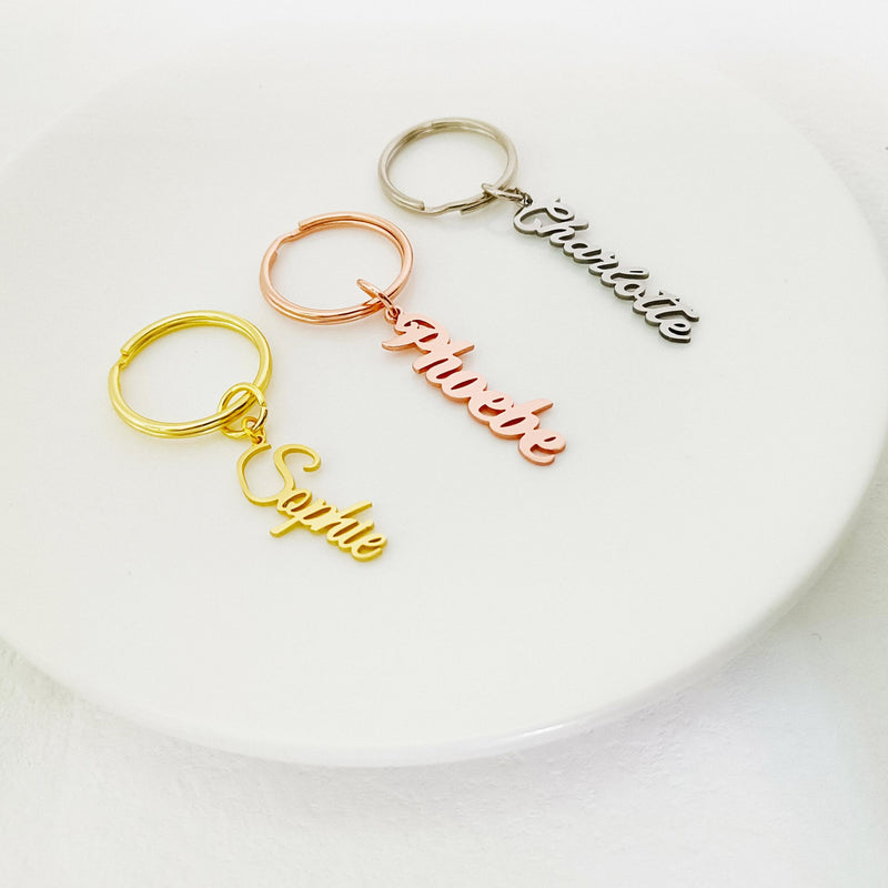 Name Keychain - Personalized Stainless Steel Nameplate Key Chain