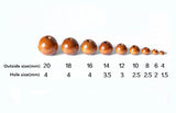 100pcs Wooden Beads for Jewelry Making - Round Loose