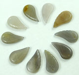 Natural Stone Tiger Eye Turquoise Quartz Crystal Opal Wings Pendant