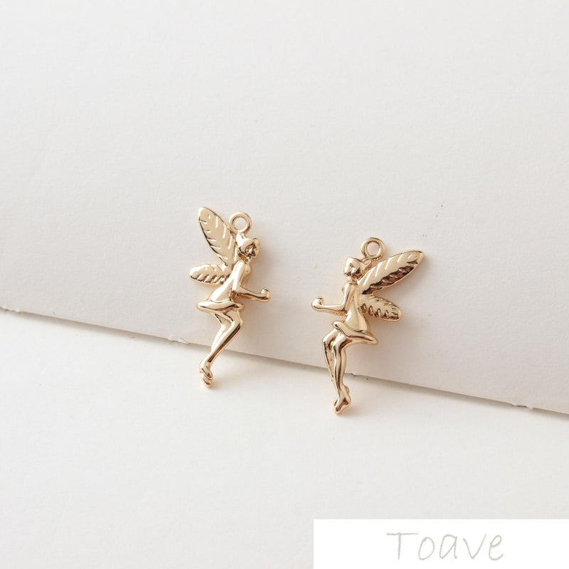 10pcs Elf Pendant Copper Electroplated DIY Ear Stud Pendant