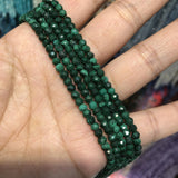 Fengbaowu Malachite Heishi Faceted Loose Bead for Jewelry Making