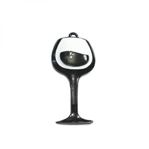 10pcs Full Enamel Wine Glass Pendants For Necklace Making