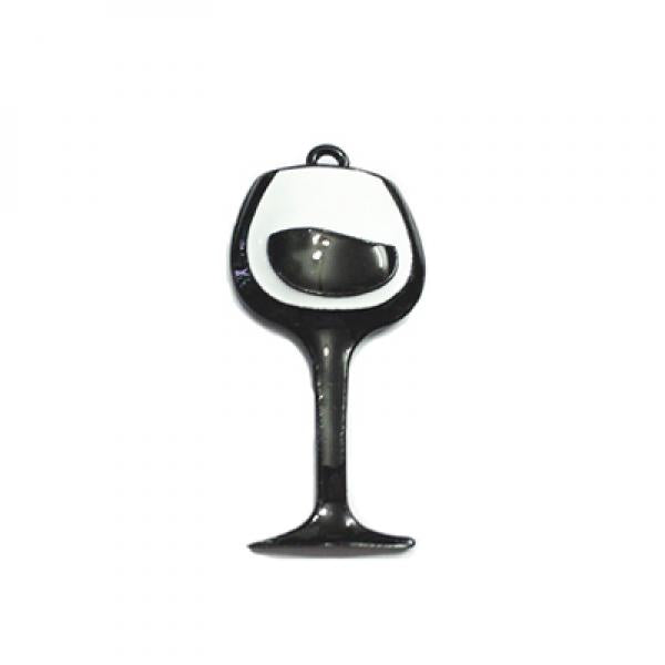 10pcs Full Enamel Wine Glass Pendants For Necklace Making