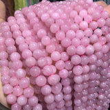 Madagascar Rose Quartzs Beads Pink Crystal Round Beads 6 8 10 mm