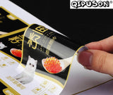 Personalised Wedding Stickers Logo Clear Adhesive Round Label BGJ108