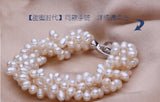 Pink Freshwater Pearl Bracelet Baroque Pearl Woman Jewelry