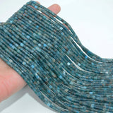 Natural Apatite Round Tube Beads 4mmx4mm