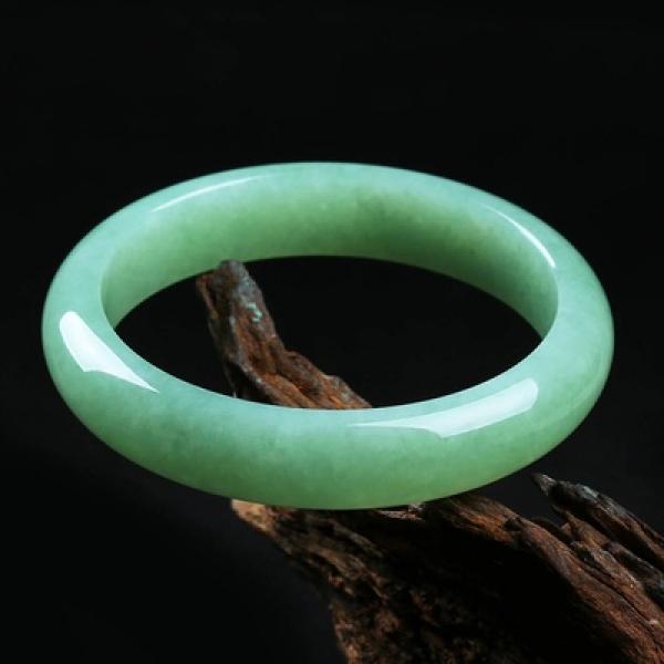 Burmese Jadeite Light Green 54-64mm Bracelet Princess Jewelry