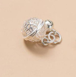 925 Thai Silver Bell Palace Hollow Bracelet Pendant DIY Jewelry Making Supplies