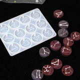 12 Constellation Keychain Silicone Mold for UV Resin, Christmas Halloween