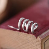 925 Sterling Silver Snake Clip Earrings Punk Rock Jewelry