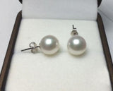 AAA+ 7-8MM Akoya Pearls Earrings 925 Sterling Silver