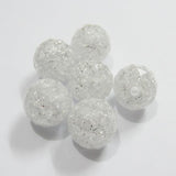 20mm 100pcs Chunky Faceted Crack Glitter Beads