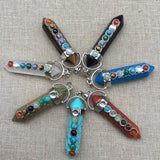 Natural Crystal Stone Pendant Seven Star Sword Crystal Pendant