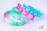 100pc Mixed 10mm Multicolor Silicone Bracelet Glow in Dark