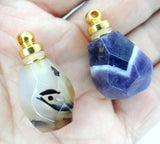 Natural Stone Charms Pendant for DIY Jewelry Making - 3PCS