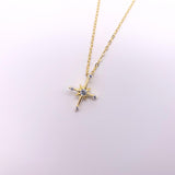 925 Sterling Silver Star Necklace Cross Chain Luxary Vintage Girls Bulk Jewelry