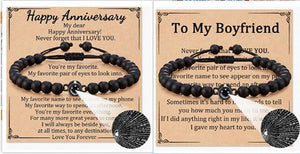 Natural Stone Card Bracelet For Men Women
