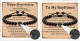 Natural Stone Card Bracelet For Men Women