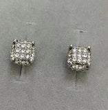 Red Zircon Crystal Natural Stone Earrings