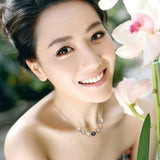 Freshwater Multicolour Pearl Necklace Pendant 925 Sterling Silver Jewelry