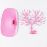 Pink Jewelry Stand Display Tower Earring Holder Necklace Organizer