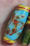 Ancient pharaoh traditional glass beads flower pattern jewelry
