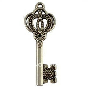 Set of 80 Tibetan Silver Crown Charms for Jewelry Making